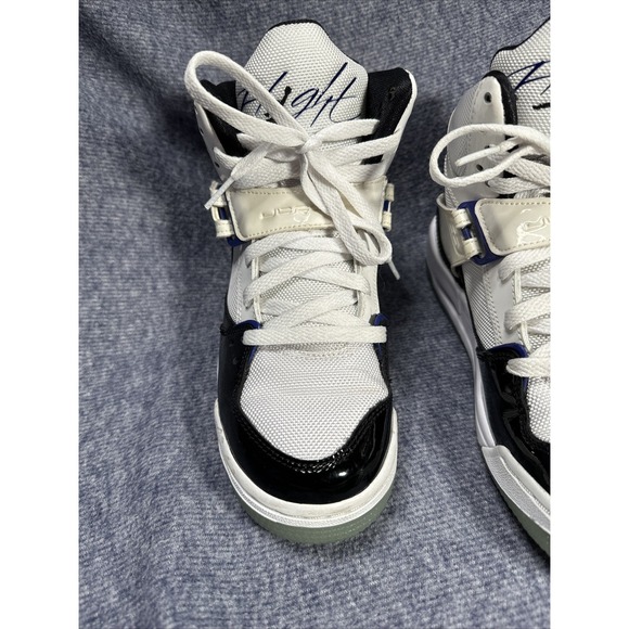 Nike Air Jordan Flight 45 High Concord White, Black Blue Basketball Boys Size 5Y - Picture 5 of 11